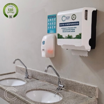 Sustentabilidade em Ação: CSSJD reduz em 45% o consumo de papel toalha com substituição de dispensers - 