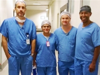 HSJD recebe equipe do MG Transplantes para retirada de coração, rins e córneas para doação - Equipe do MG Transplantes no HSJD.