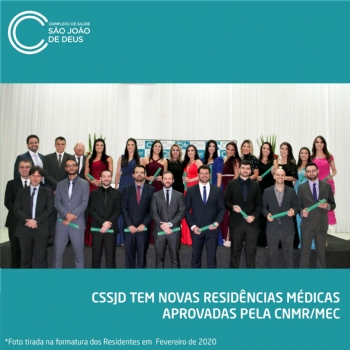 CSSJD tem novas residências médicas aprovadas pela CNMR/MEC - 