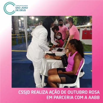 CSSJD realiza ação de Outubro Rosa em parceria com a AABB - 