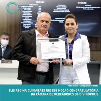 Elis Regina Guimarães recebe Moção Congratulatória da Câmara de Vereadores de Divinópolis - Foto: Flávio Henrique/DIRCOMCMD